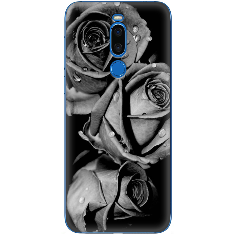 Чехол Uprint Meizu X8 Black and White Roses