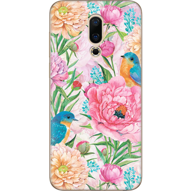 Чехол Uprint Meizu 16X Birds in Flowers