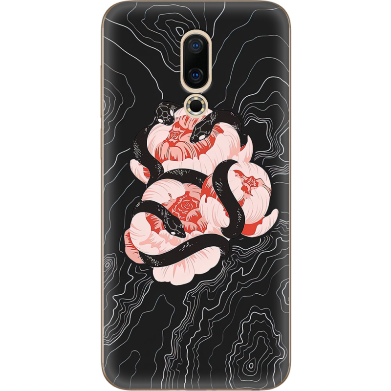 Чехол Uprint Meizu 16X Snake Rose