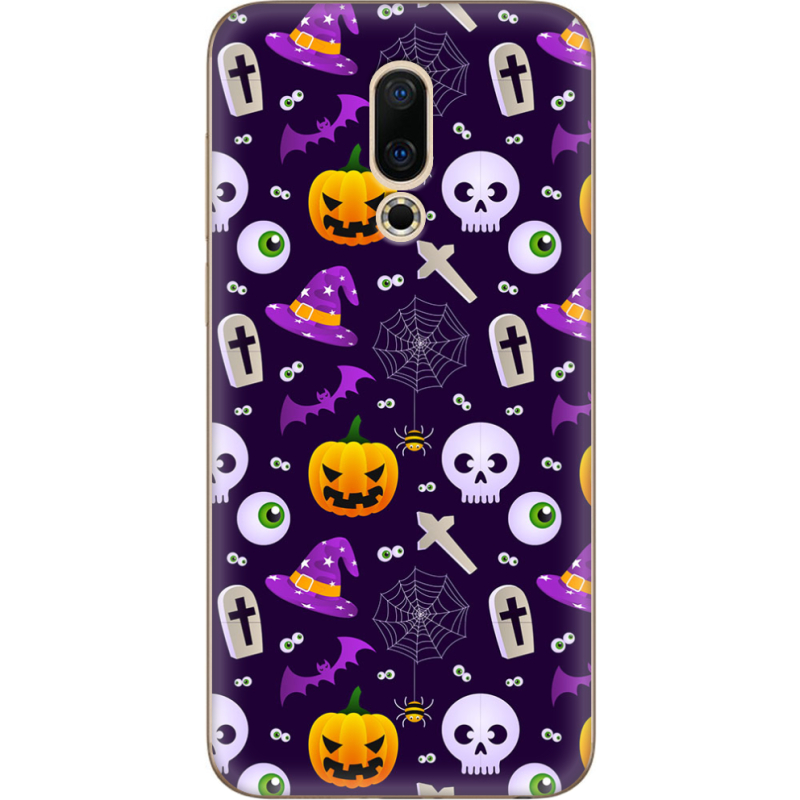 Чехол Uprint Meizu 16X Halloween Purple Mood