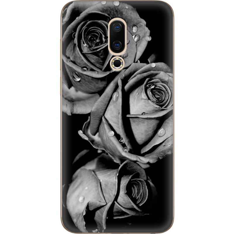 Чехол Uprint Meizu 16X Black and White Roses
