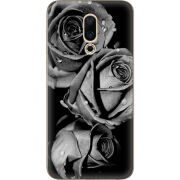 Чехол Uprint Meizu 16X Black and White Roses
