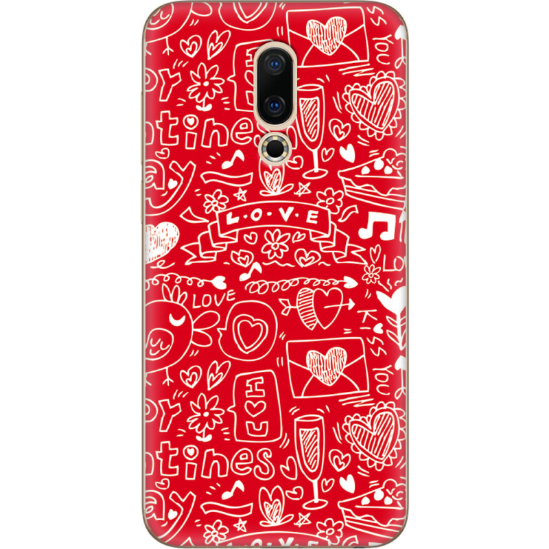 Чехол Uprint Meizu 16X Happy Valentines