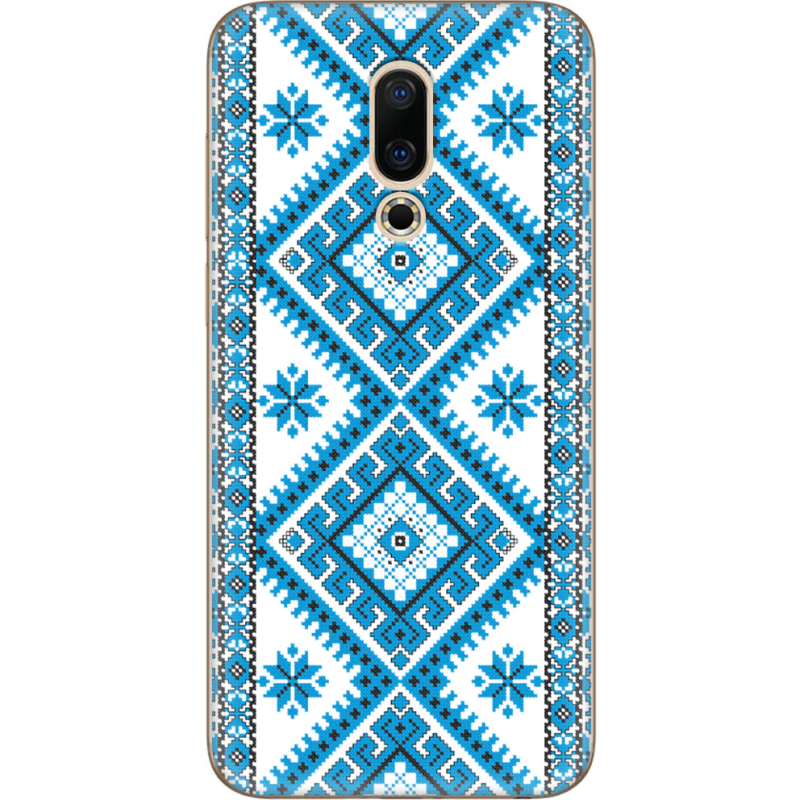 Чехол Uprint Meizu 16X Блакитний Орнамент