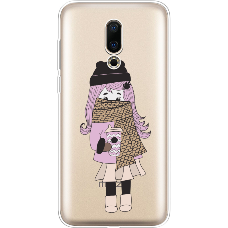 Прозрачный чехол Uprint Meizu 16X Winter Morning Girl