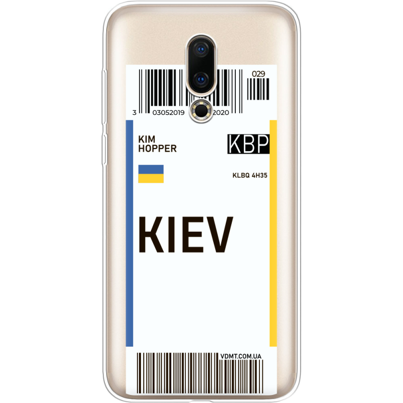 Прозрачный чехол Uprint Meizu 16X Ticket Kiev