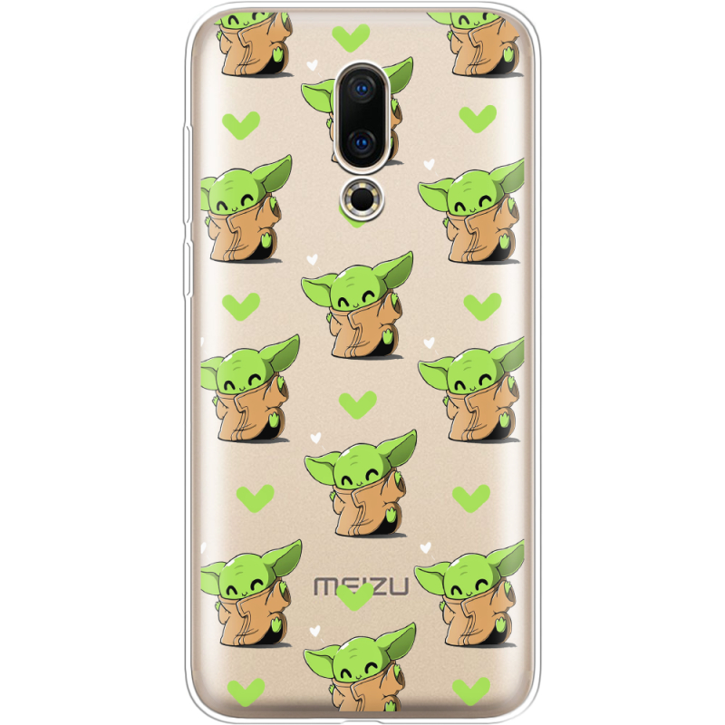 Прозрачный чехол Uprint Meizu 16X Pattern Baby Yoda