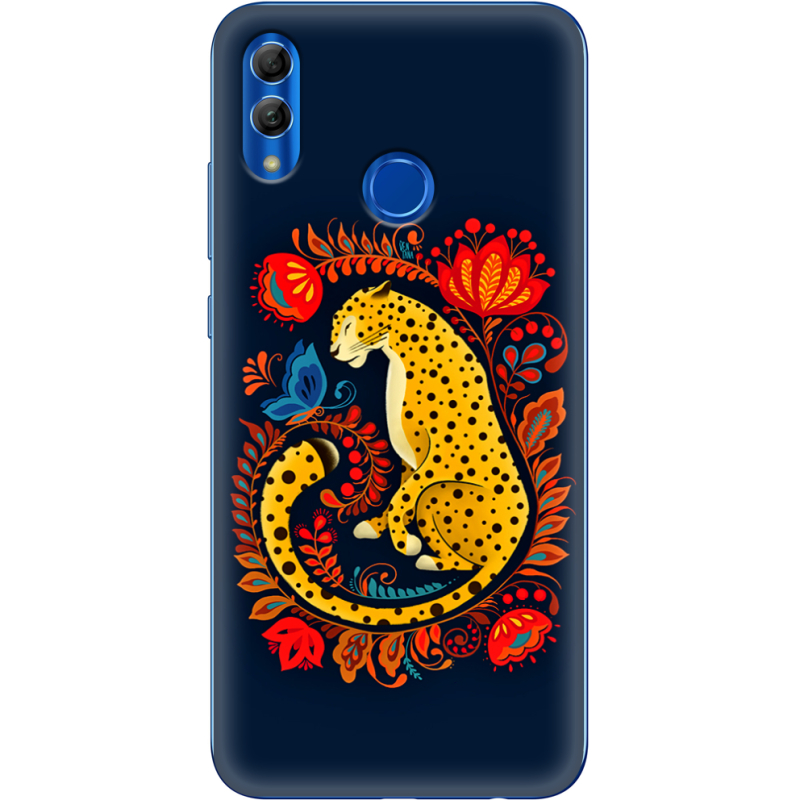 Чехол Uprint Honor 10 Lite Petrykivka Leopard