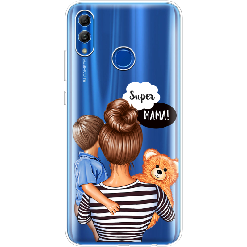 Прозрачный чехол Uprint Honor 10 Lite Super Mama and Son