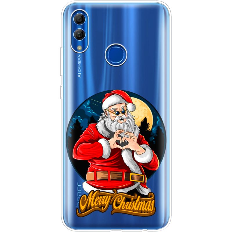 Прозрачный чехол Uprint Honor 10 Lite Cool Santa