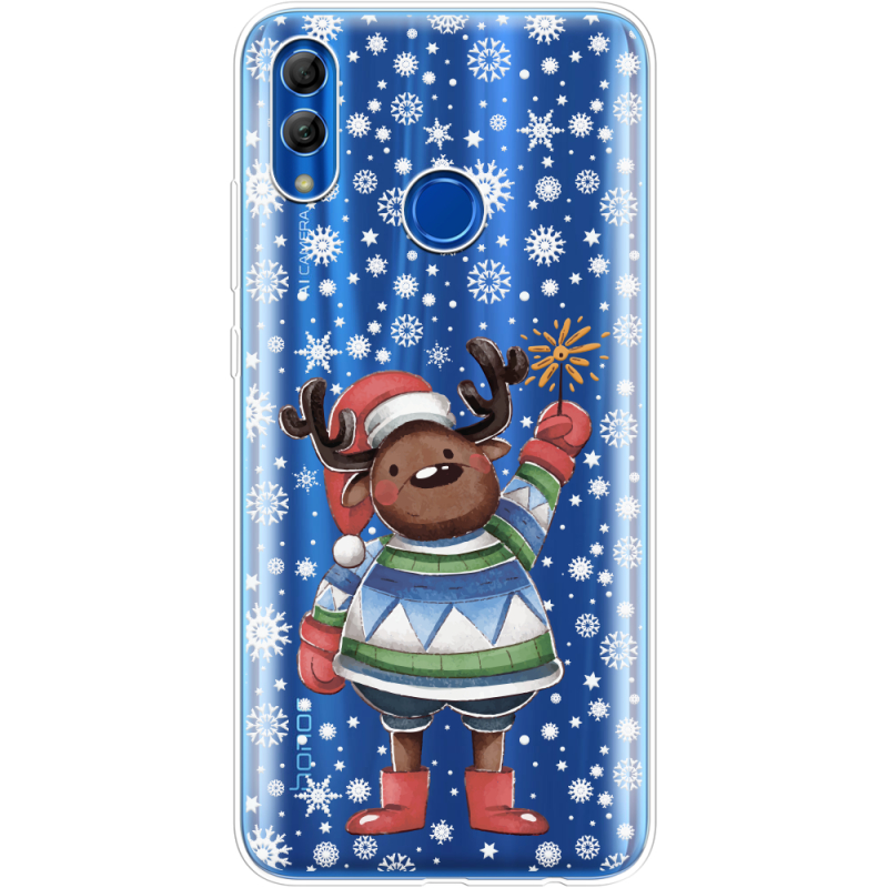 Прозрачный чехол Uprint Honor 10 Lite Christmas Deer with Snow