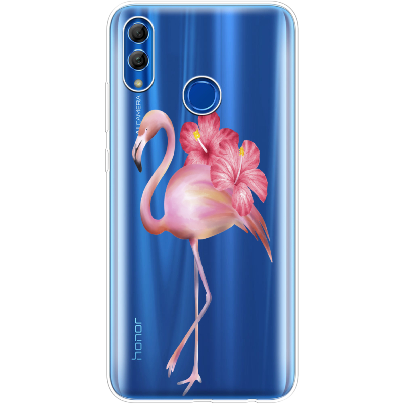 Прозрачный чехол Uprint Honor 10 Lite Floral Flamingo