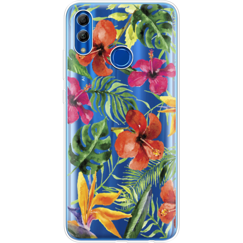 Прозрачный чехол Uprint Honor 10 Lite Tropical Flowers