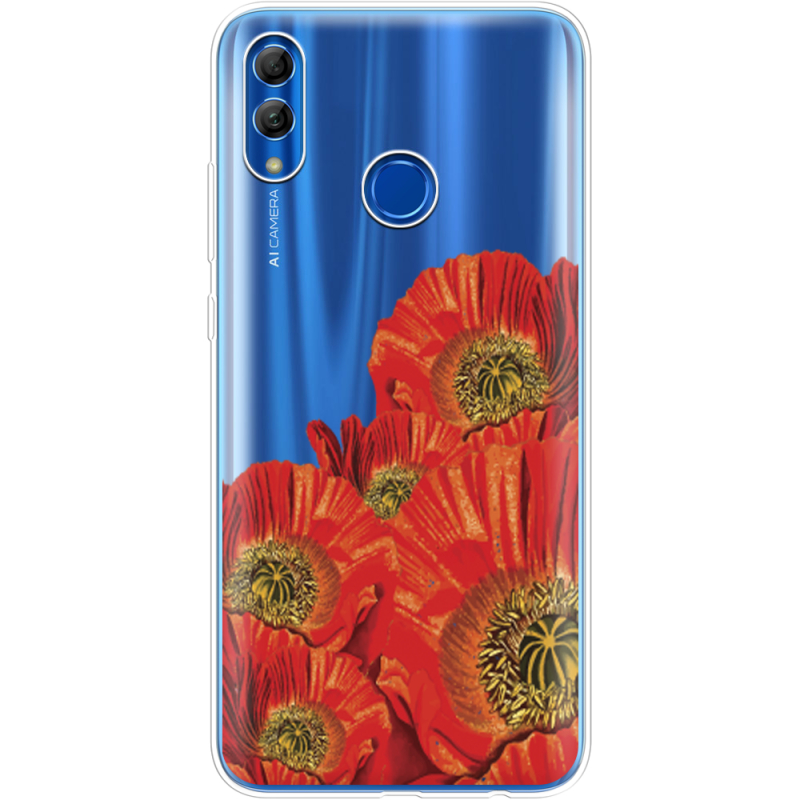 Прозрачный чехол Uprint Honor 10 Lite Red Poppies