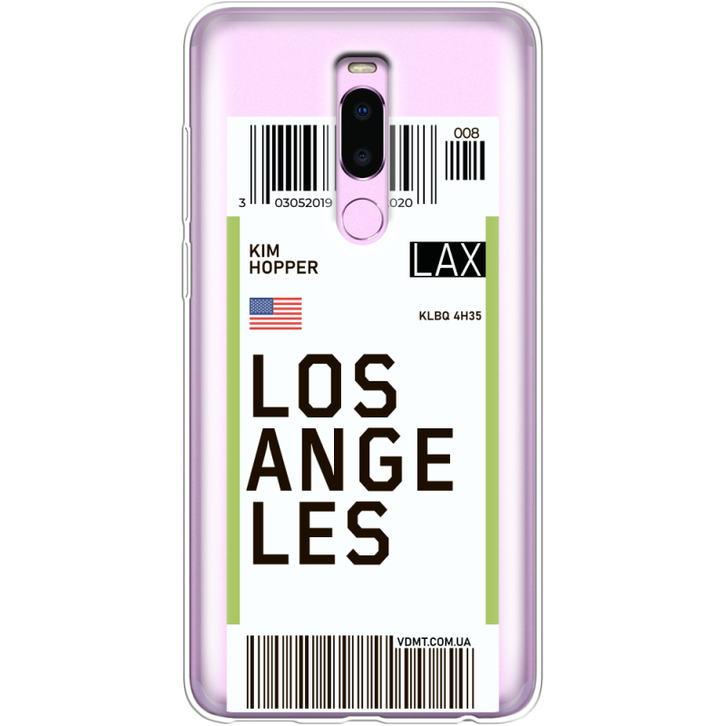 Прозрачный чехол Uprint Meizu Note 8 (M8 Note) Ticket Los Angeles