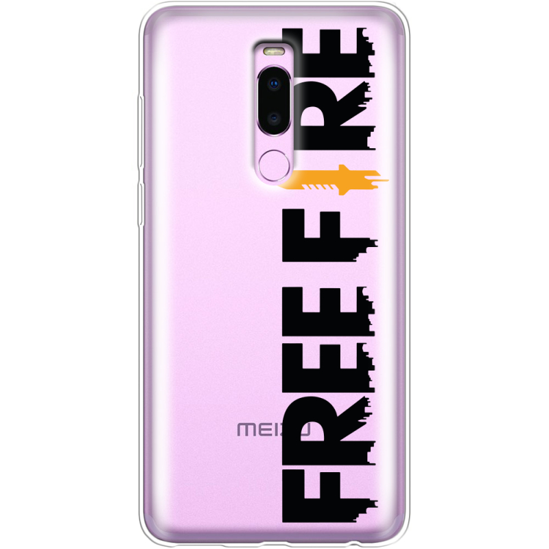 Прозрачный чехол Uprint Meizu Note 8 (M8 Note) Free Fire Black Logo