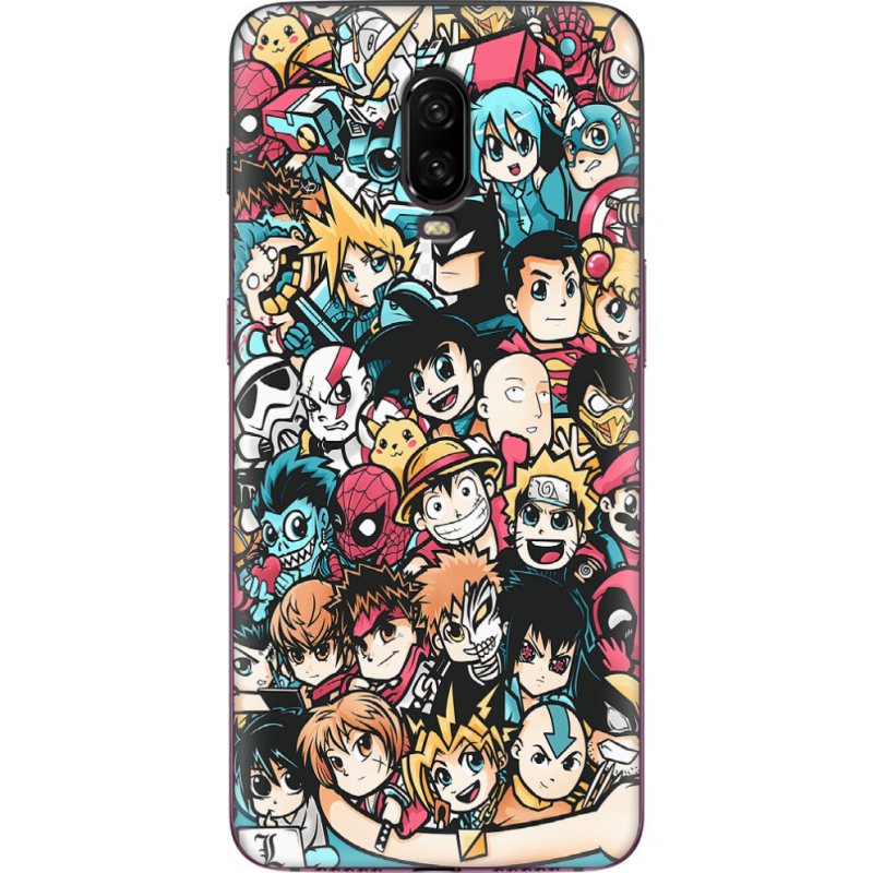 Чехол Uprint OnePlus 6T Anime Stickers
