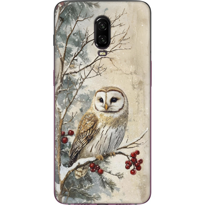 Чехол Uprint OnePlus 6T Christmas Owl