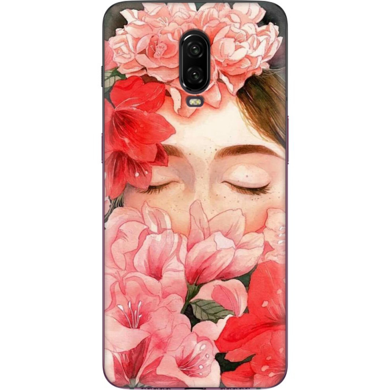 Чехол Uprint OnePlus 6T Girl in Flowers