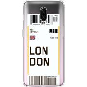 Прозрачный чехол Uprint OnePlus 6T Ticket London