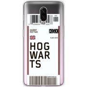 Прозрачный чехол Uprint OnePlus 6T Ticket Hogwarts