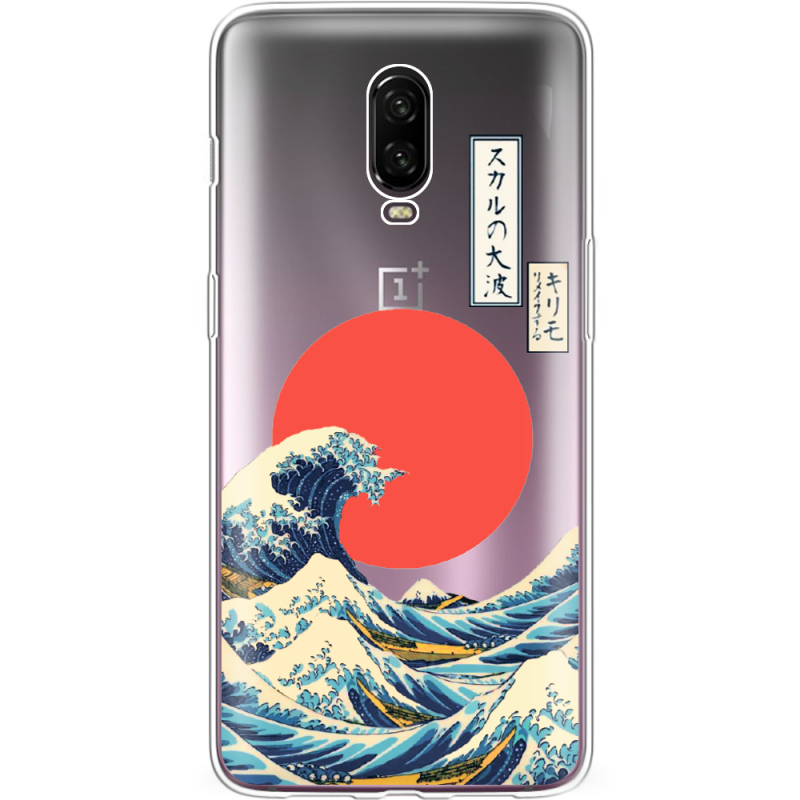 Прозрачный чехол Uprint OnePlus 6T Большая волна в Канагаве