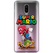 Прозрачный чехол Uprint OnePlus 6T Super Mario