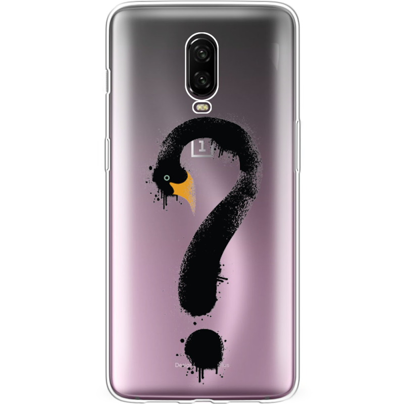 Прозрачный чехол Uprint OnePlus 6T Swan question