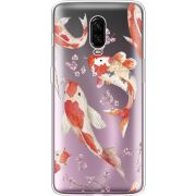 Прозрачный чехол Uprint OnePlus 6T Japanese Koi Fish