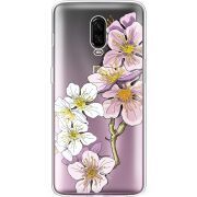 Прозрачный чехол Uprint OnePlus 6T Cherry Blossom