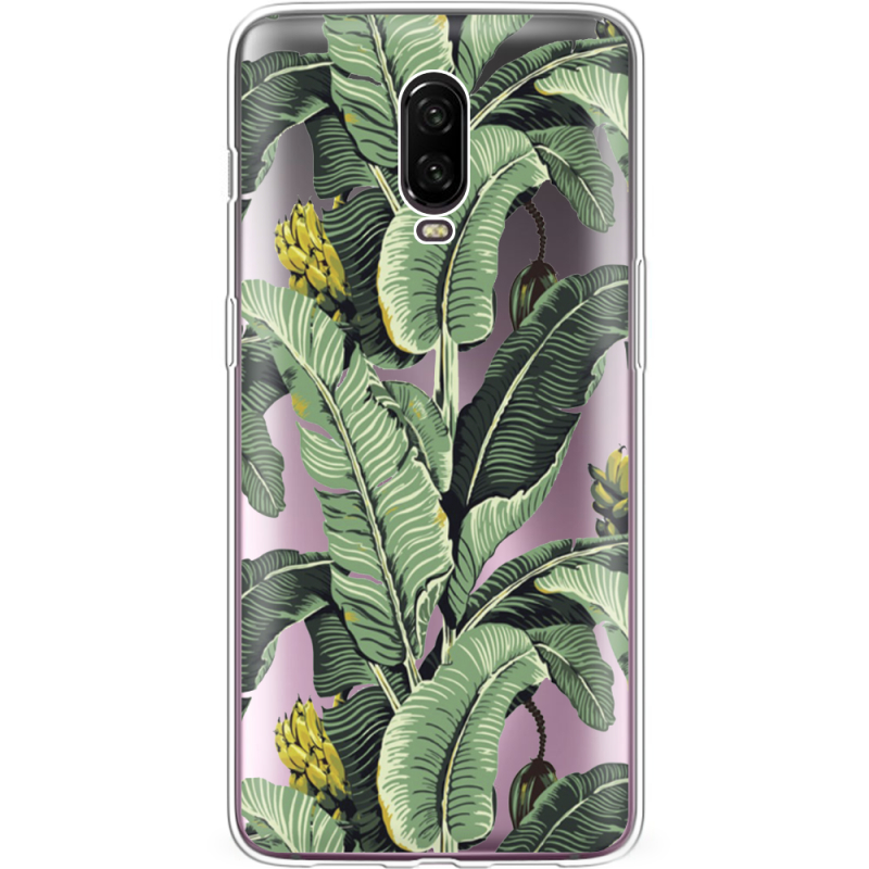 Прозрачный чехол Uprint OnePlus 6T Banana Leaves