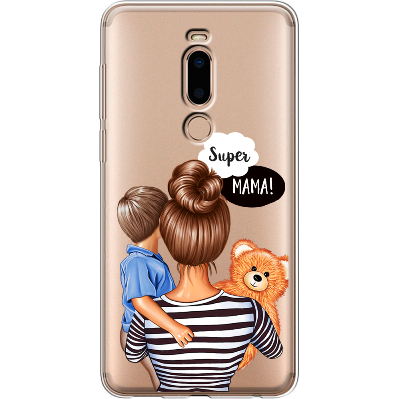 Прозрачный чехол Uprint Meizu M8 Super Mama and Son