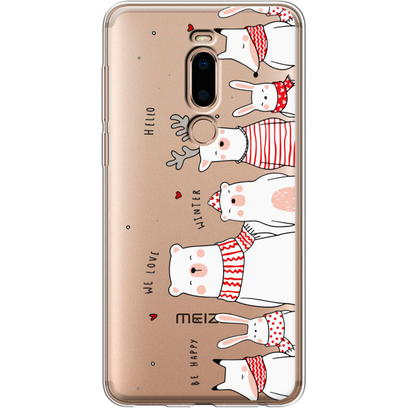 Прозрачный чехол Uprint Meizu M8 The Friendly Beasts