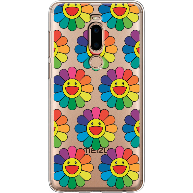 Прозрачный чехол Uprint Meizu M8 Hippie Flowers