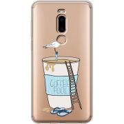 Прозрачный чехол Uprint Meizu M8 Segull in Cofee Pool