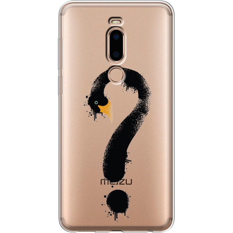 Прозрачный чехол Uprint Meizu M8 Swan question