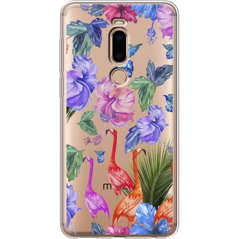 Прозрачный чехол Uprint Meizu M8 Flamingo