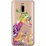 Прозрачный чехол Uprint Meizu M8 Colorful Giraffe