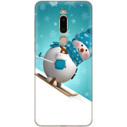 Чехол Uprint Meizu M8 Skier Snowman