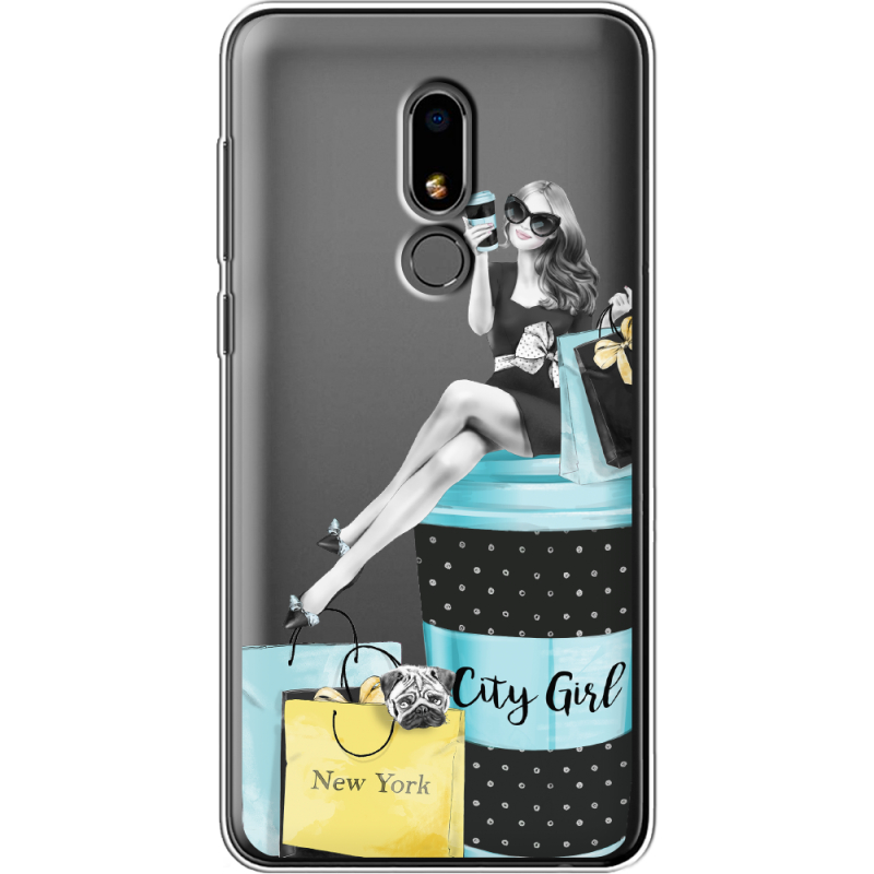 Прозрачный чехол Uprint Meizu M8 Lite City Girl