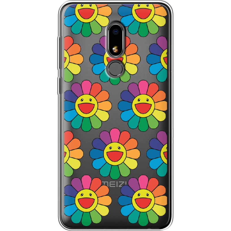 Прозрачный чехол Uprint Meizu M8 Lite Hippie Flowers