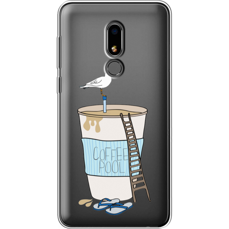 Прозрачный чехол Uprint Meizu M8 Lite Segull in Cofee Pool