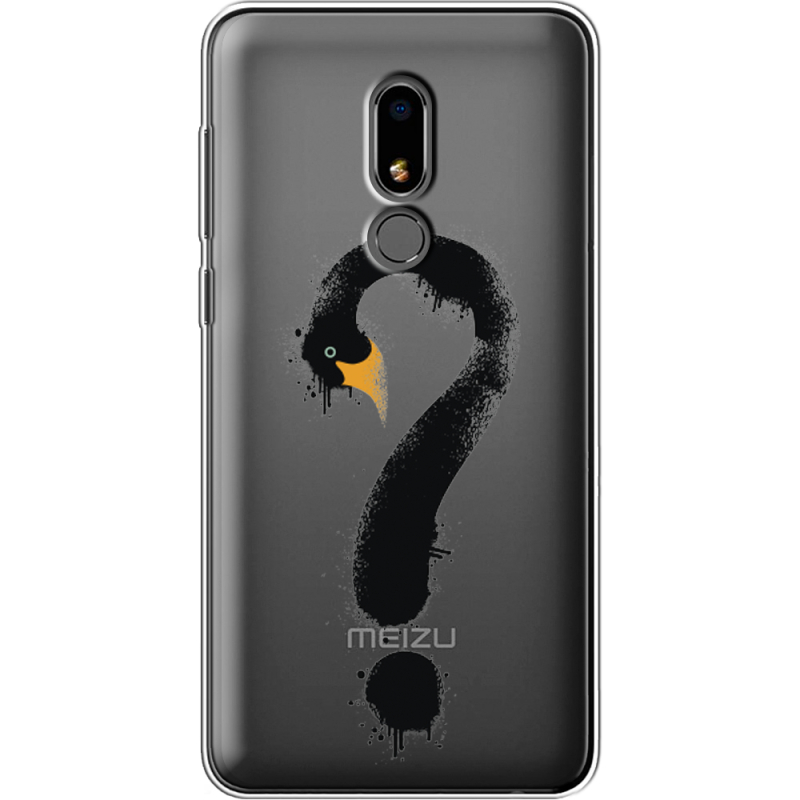 Прозрачный чехол Uprint Meizu M8 Lite Swan question