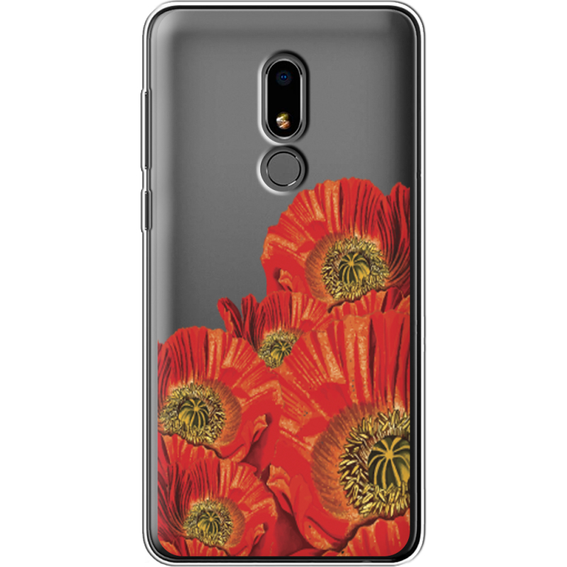 Прозрачный чехол Uprint Meizu M8 Lite Red Poppies