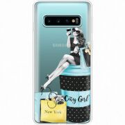 Прозрачный чехол Uprint Samsung G973 Galaxy S10 City Girl