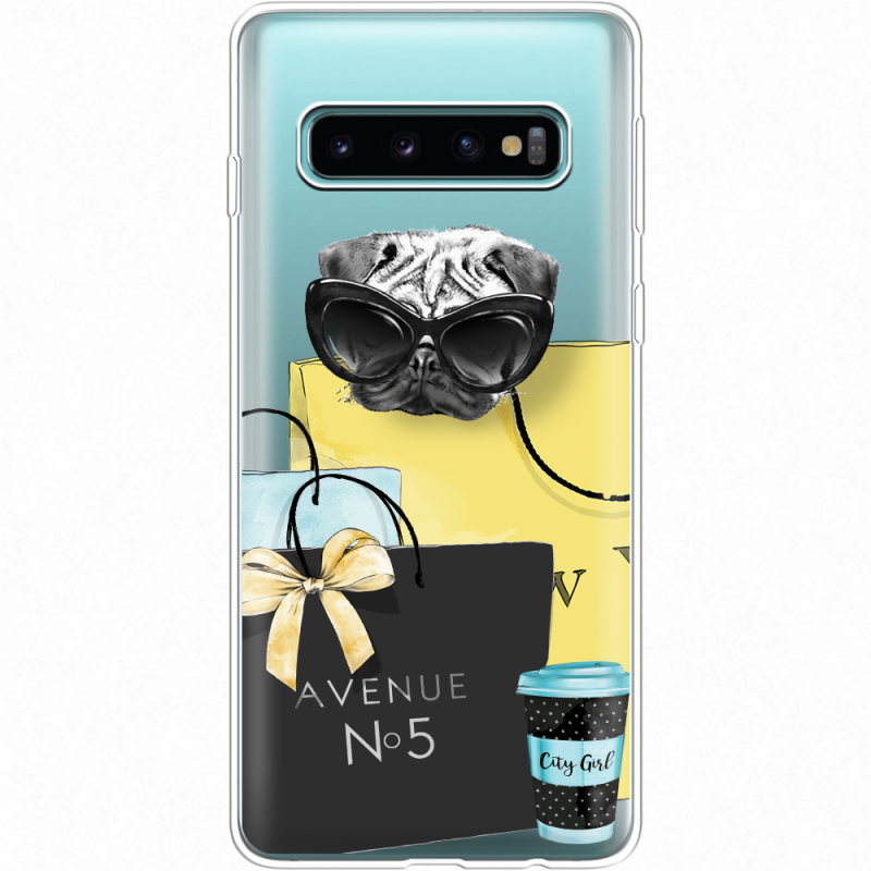 Прозрачный чехол Uprint Samsung G973 Galaxy S10 Fashion Pug