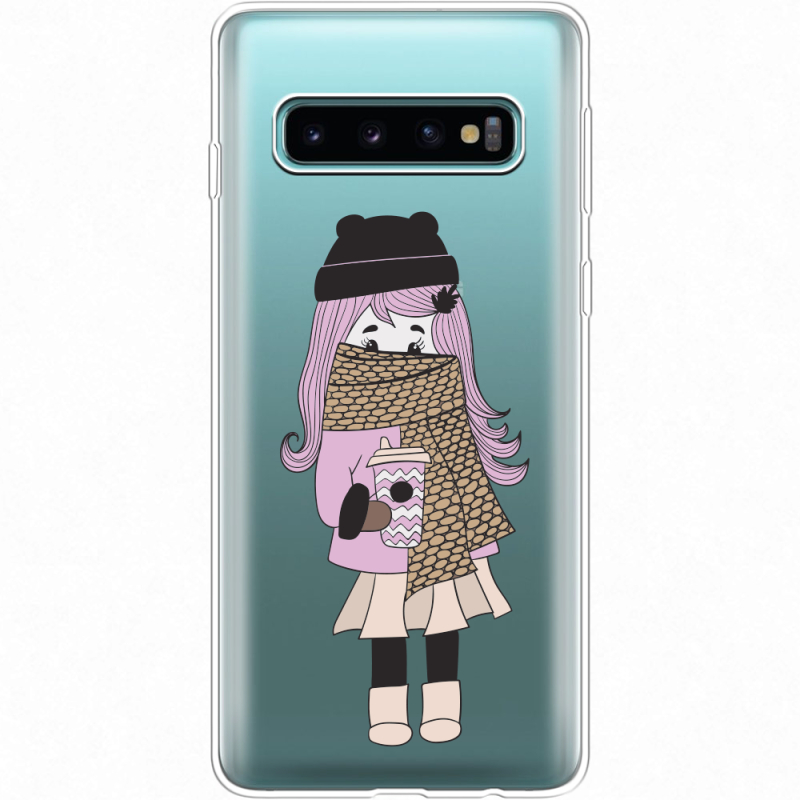 Прозрачный чехол Uprint Samsung G973 Galaxy S10 Winter Morning Girl