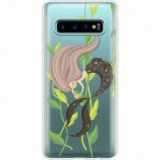 Прозрачный чехол Uprint Samsung G973 Galaxy S10 Cute Mermaid