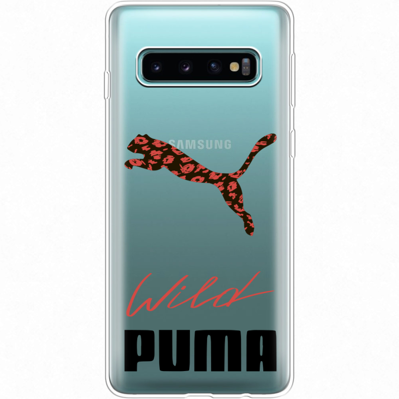 Прозрачный чехол Uprint Samsung G973 Galaxy S10 Wild Cat