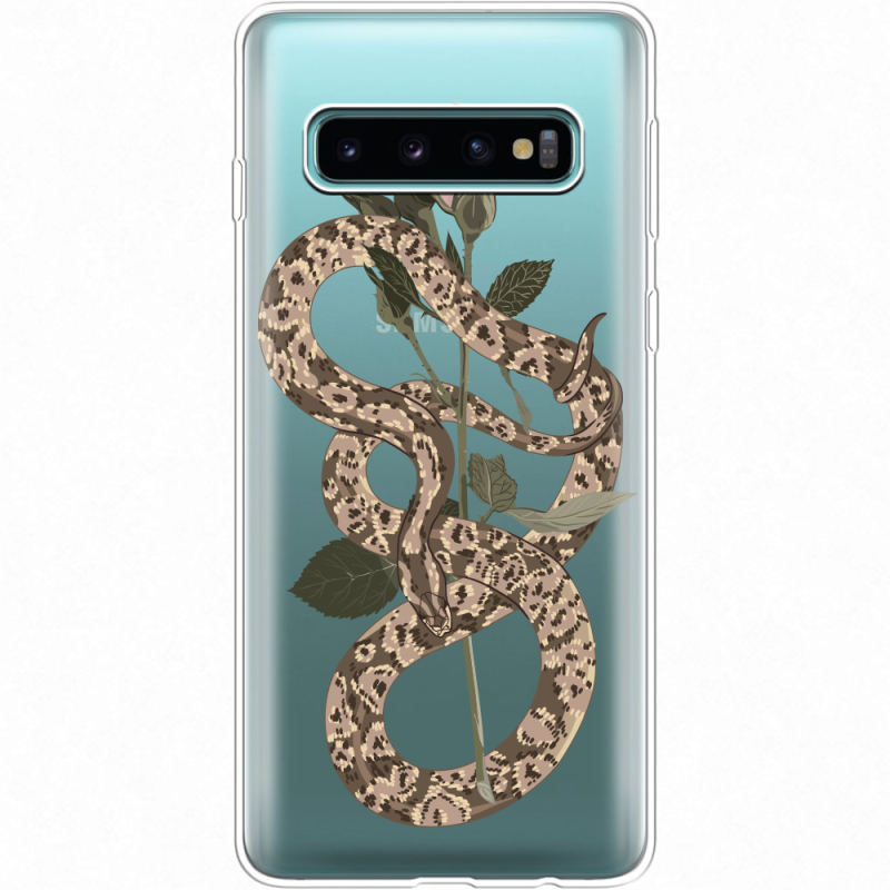 Прозрачный чехол Uprint Samsung G973 Galaxy S10 Glamor Snake